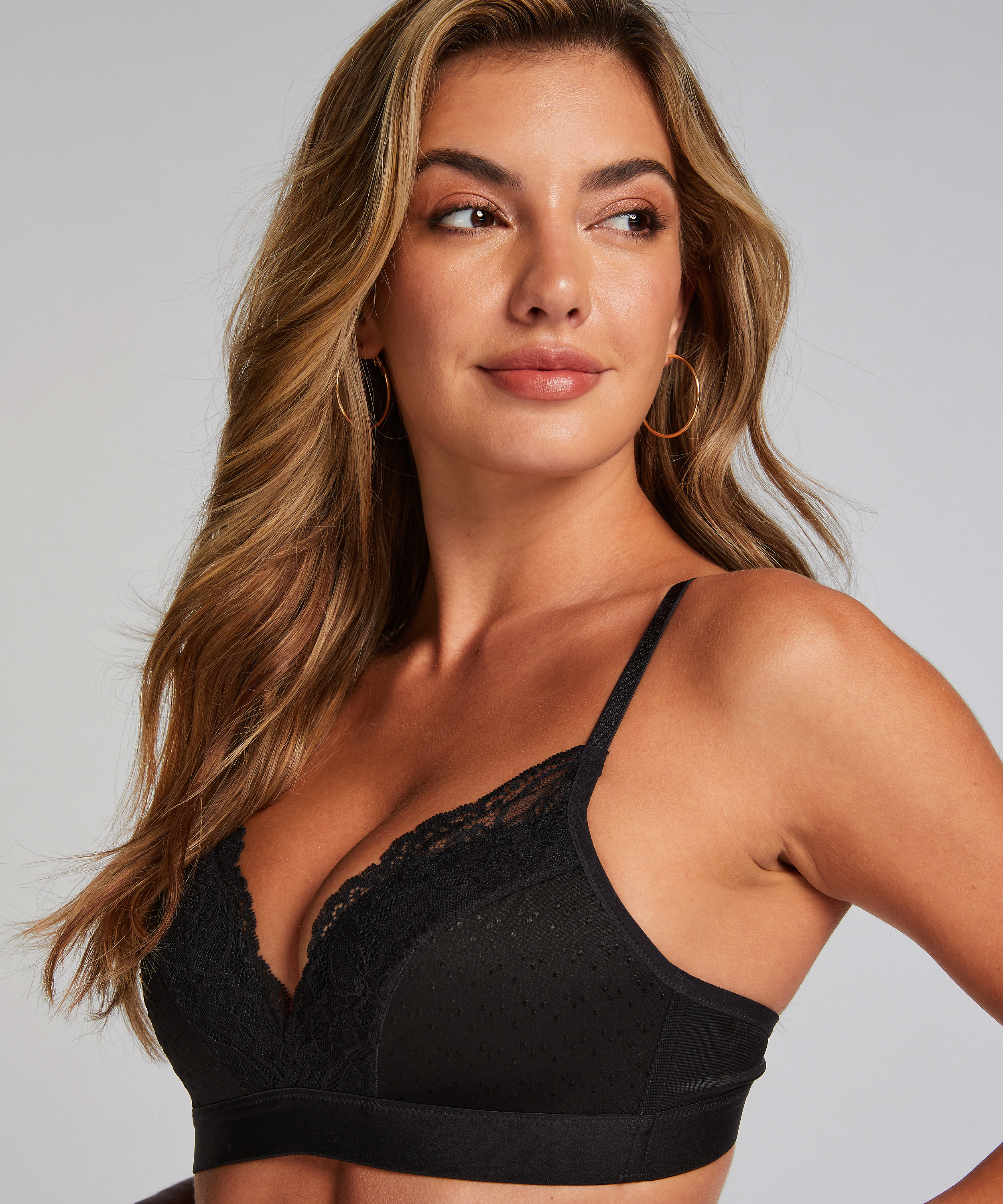 Sophie Padded Non-wired Bra, Black, main