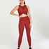 HKMX Sport cropped tank top Twisted Rib, Red