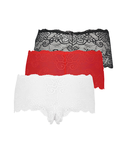 3-Pairs of boxers Rosie, Red