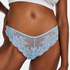 Thong Invisible lace front, Blue
