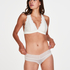 Halter racerback bralette, White