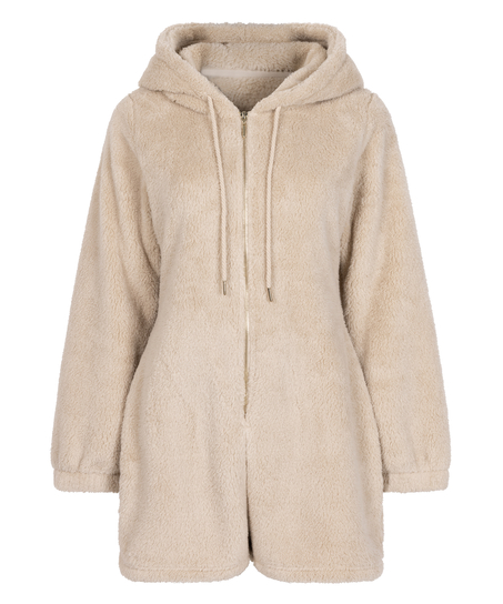Fleece Onesie, Beige