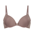 Plunge Padded Underwired Bra, Brown