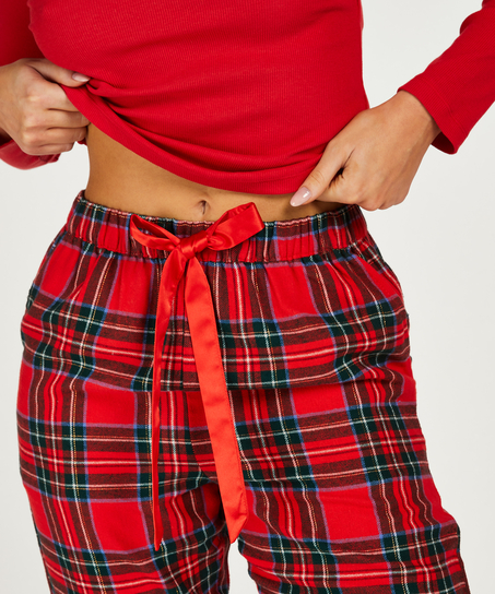Flannel Pyjama Pants, Red