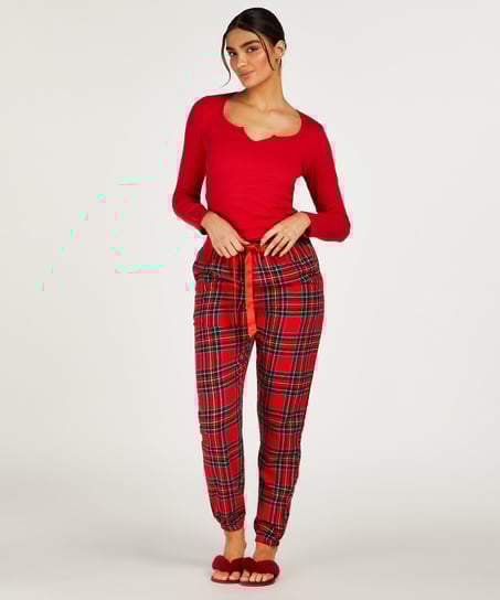 Tall Flannel Pyjama Pants, Red