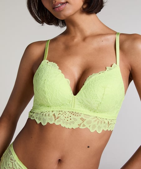 Shiloh Padded Non-wired Longline Bra, Green