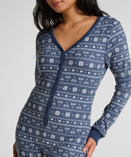 Onesie Jersey Fairisle, Blue