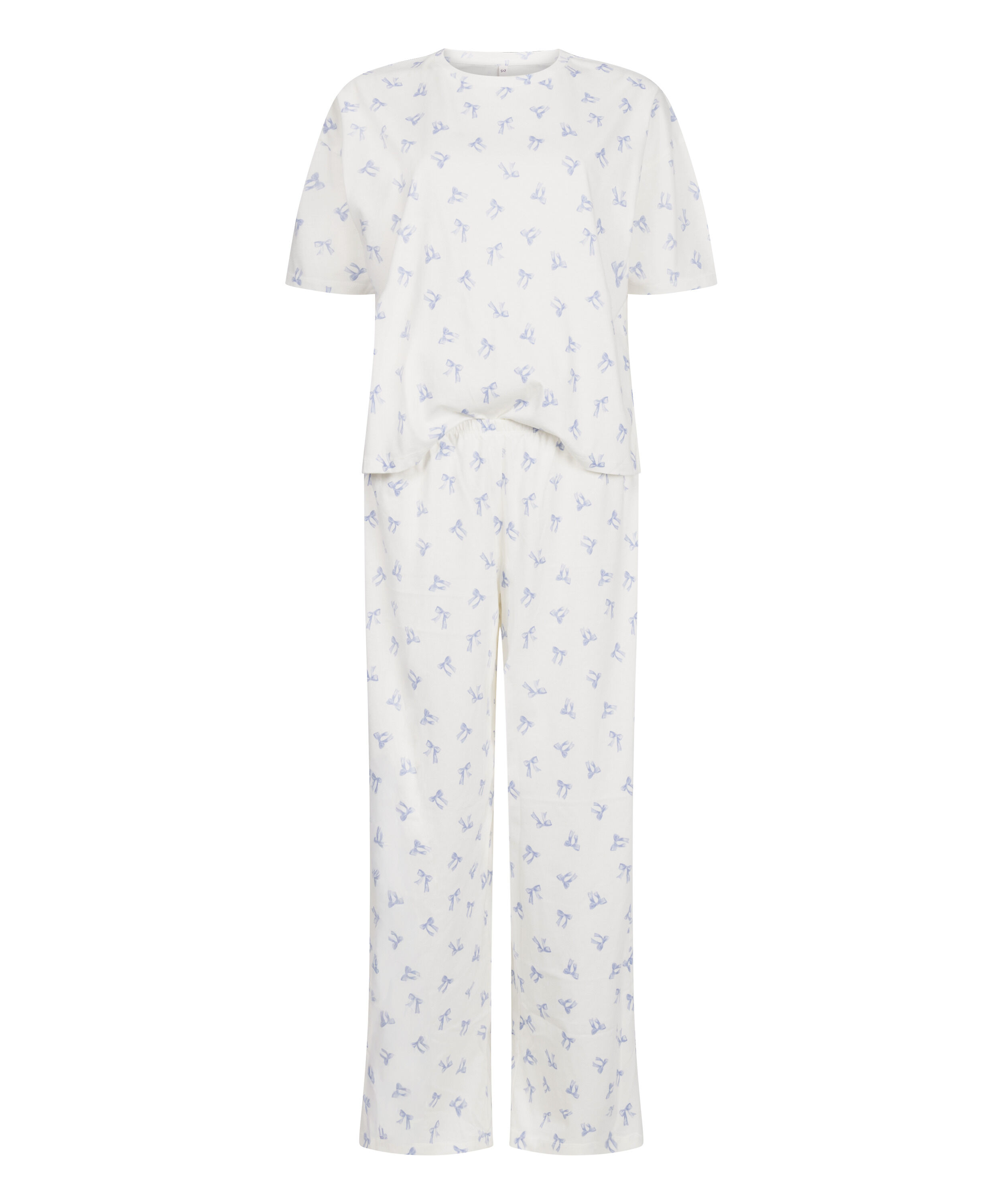 Pyjama Set Cotton Jersey Long, White