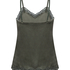 Velours Lace Cami Top, Green