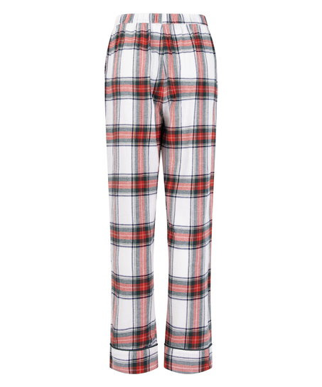 Flannel Pyjama Pants, White