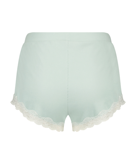Ribbed lace Shorts, Green