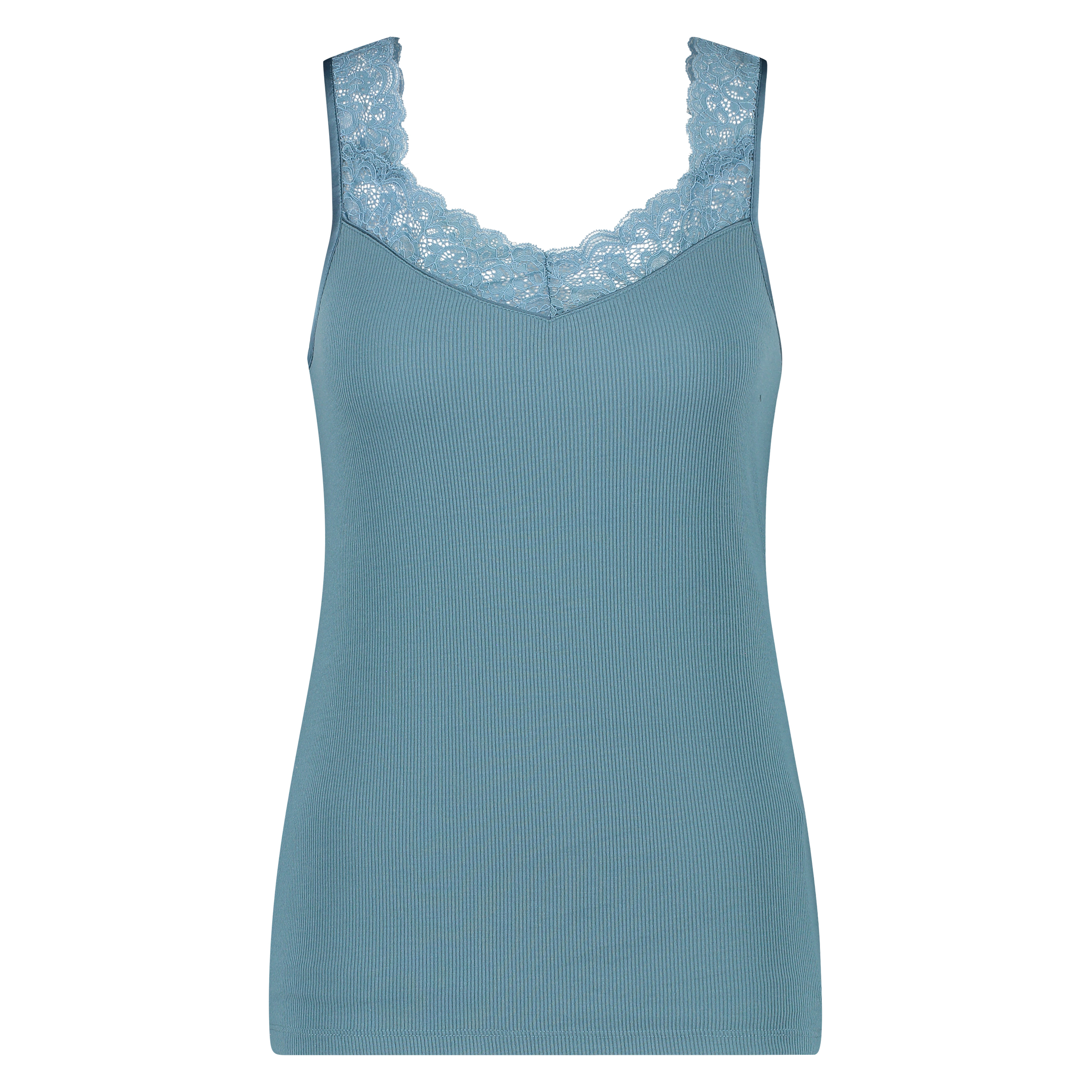 Ribbed Lace Singlet, Green, main