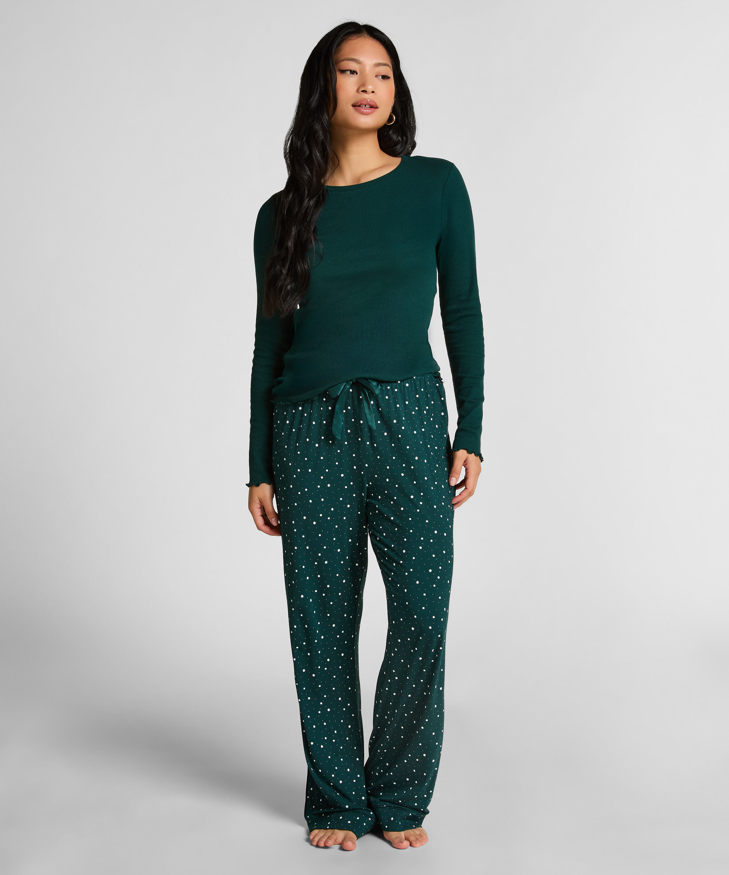 Jersey Pyjama Pants, Green