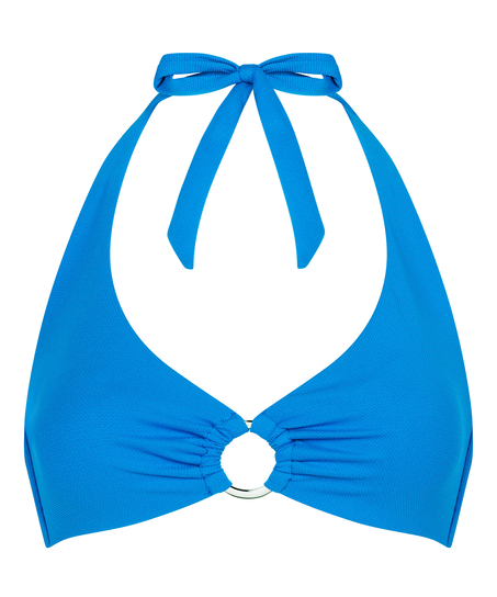Porto Halter Bikini Top, Blue