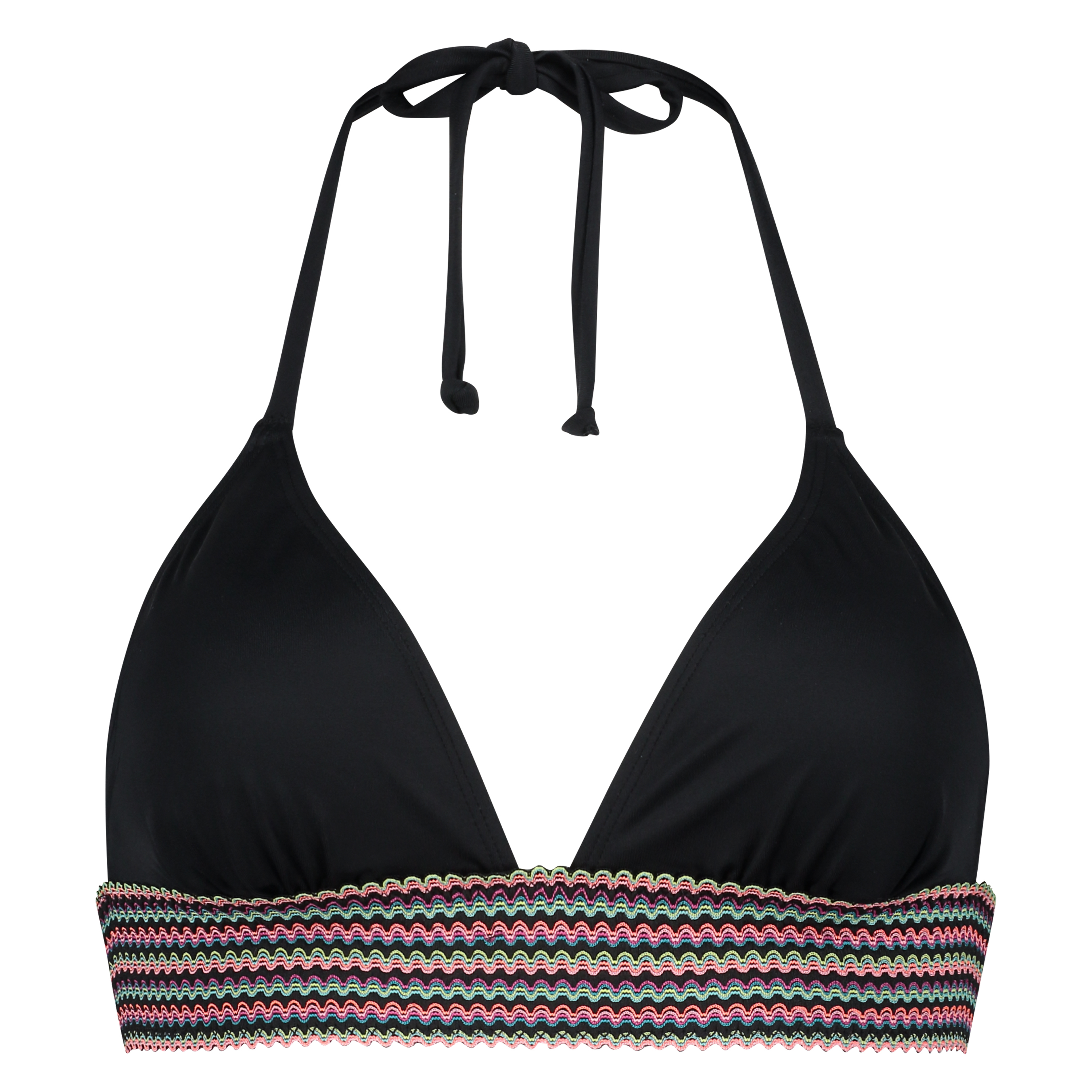 Paradise Halter Bikini Top, Black, main