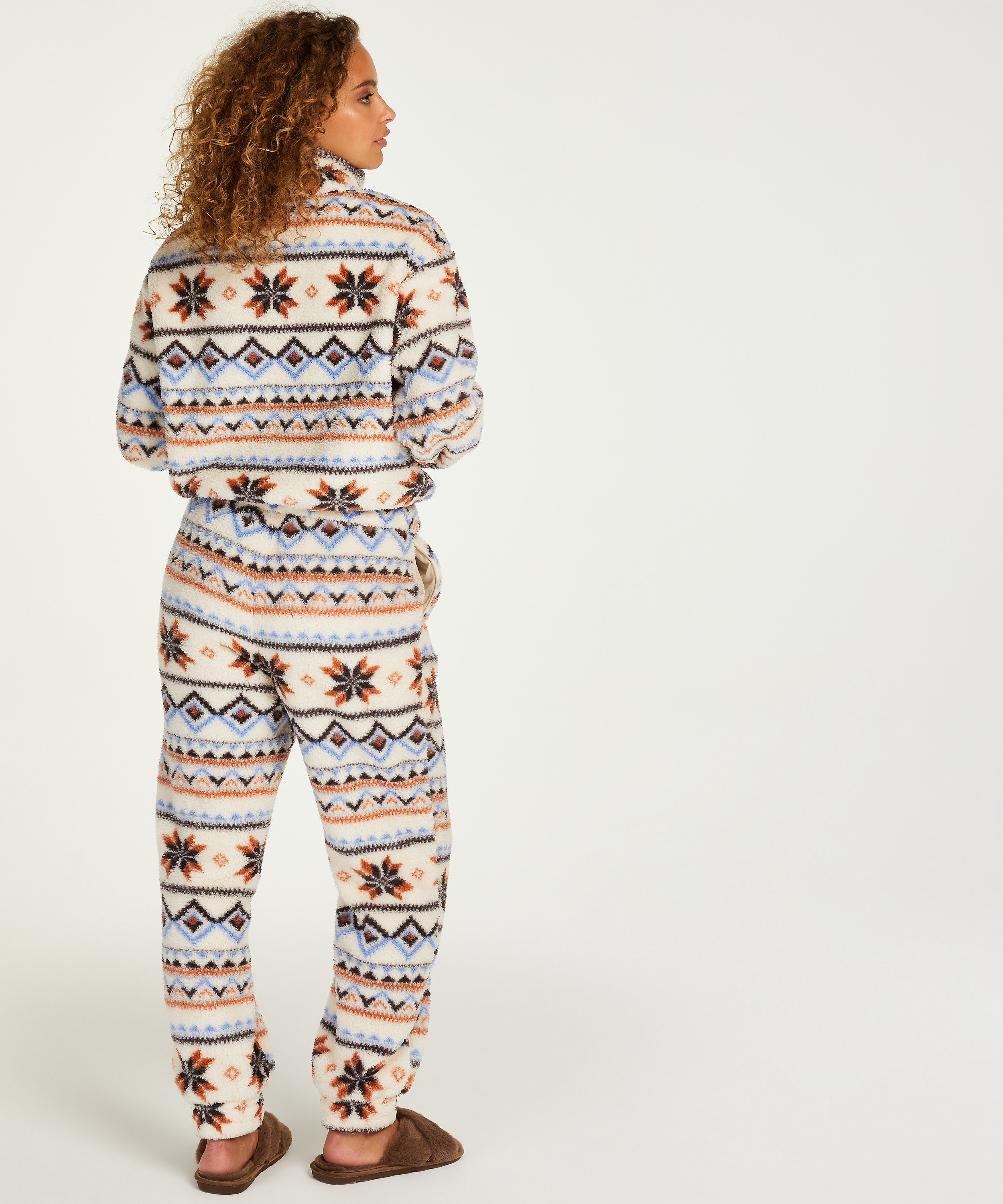 Fleece Joggers, White, main