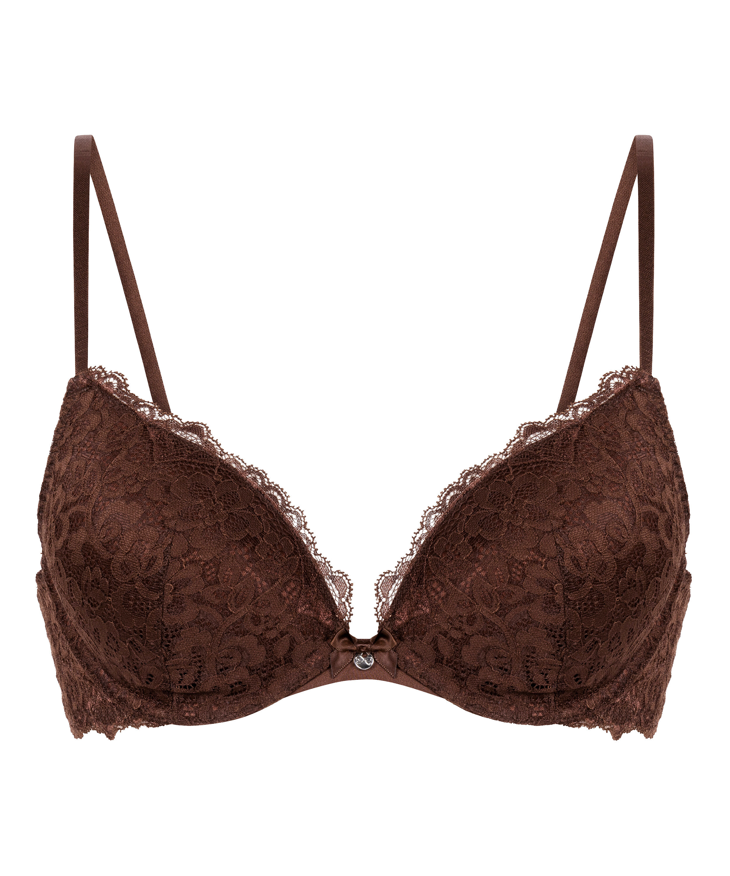 Marine Padded Underwired Push-Up Bra, Brown