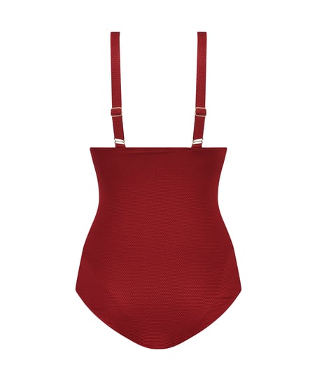 Scallop swimsuit, Red