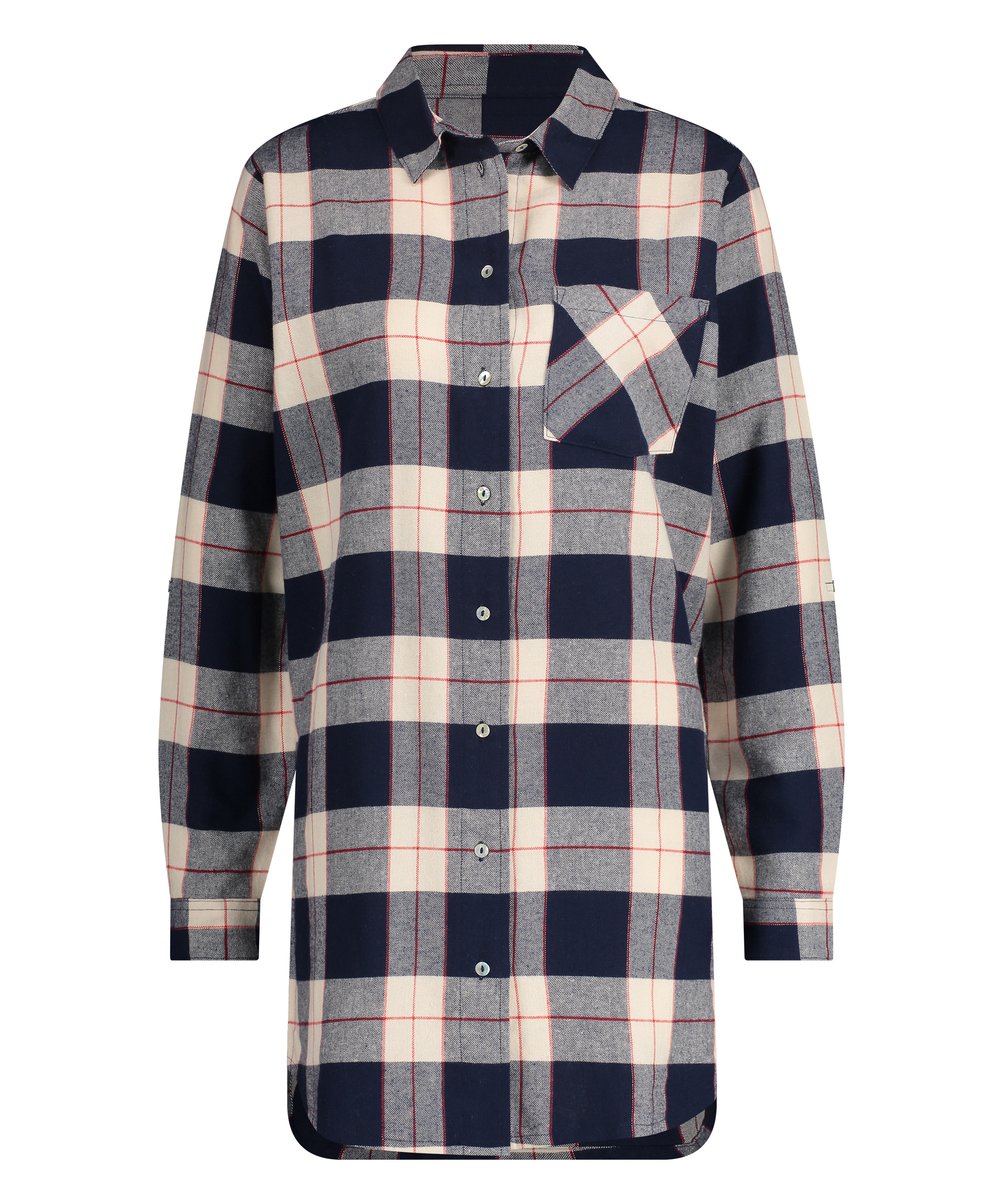 Boyfriend Check Nightshirt, Blue, main
