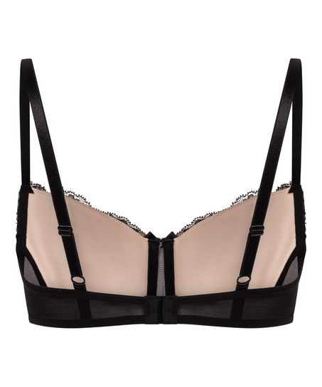 Teddy Padded Underwired Bra, Black