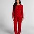 Cardigan Ribbed Jersey, Red