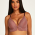 Chynna padded push-up longline underwired bra, Purple