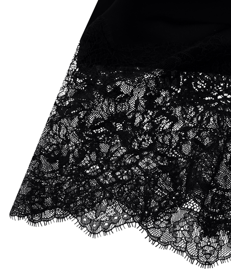 Sophia Wide Leg Lace Pants, Black