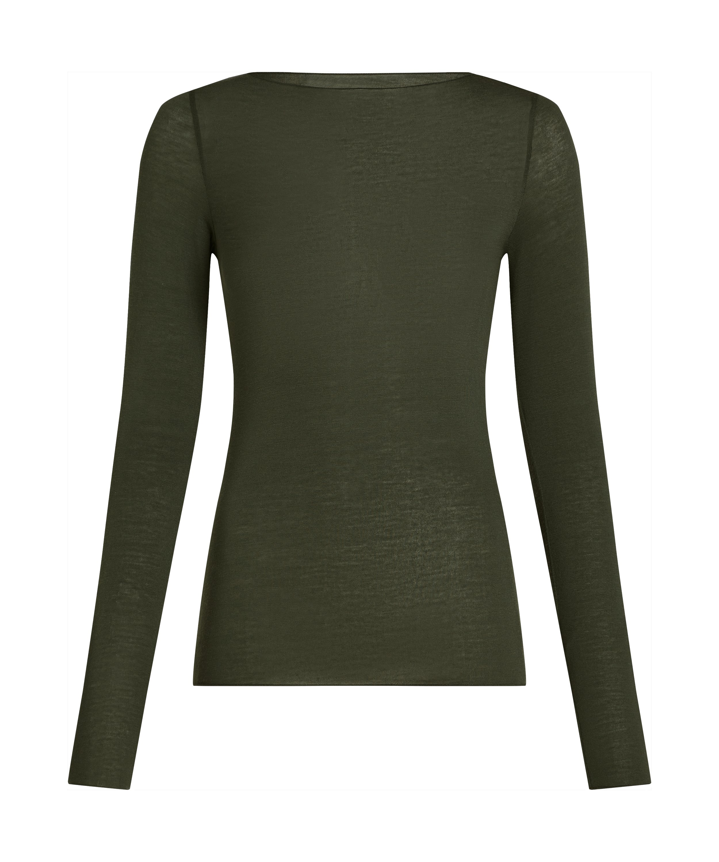 super soft Boatneck shirt with Cashmere, Green, main