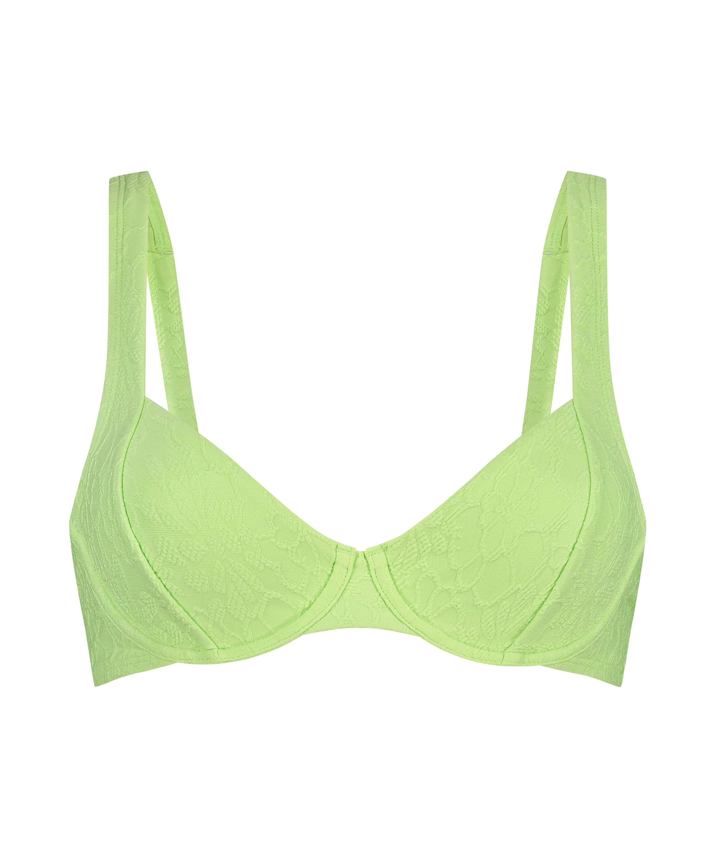 Bondi Non-Padded Underwire Bikini Top, Green, main