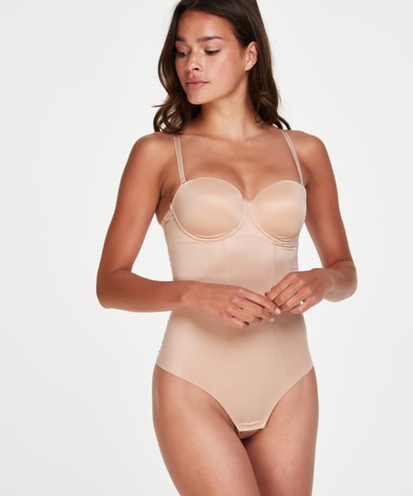 Sculpting body with padded cups, Beige