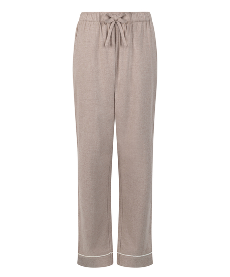 Flannel Pyjama Pants, Beige