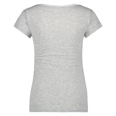 Top Rib V-Neck, Grey