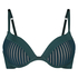 Pia Padded Underwired Push-Up Bra, Green