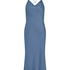 Satin Midi Dress, Blue