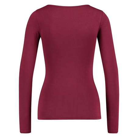 Top v-neck lace, Red