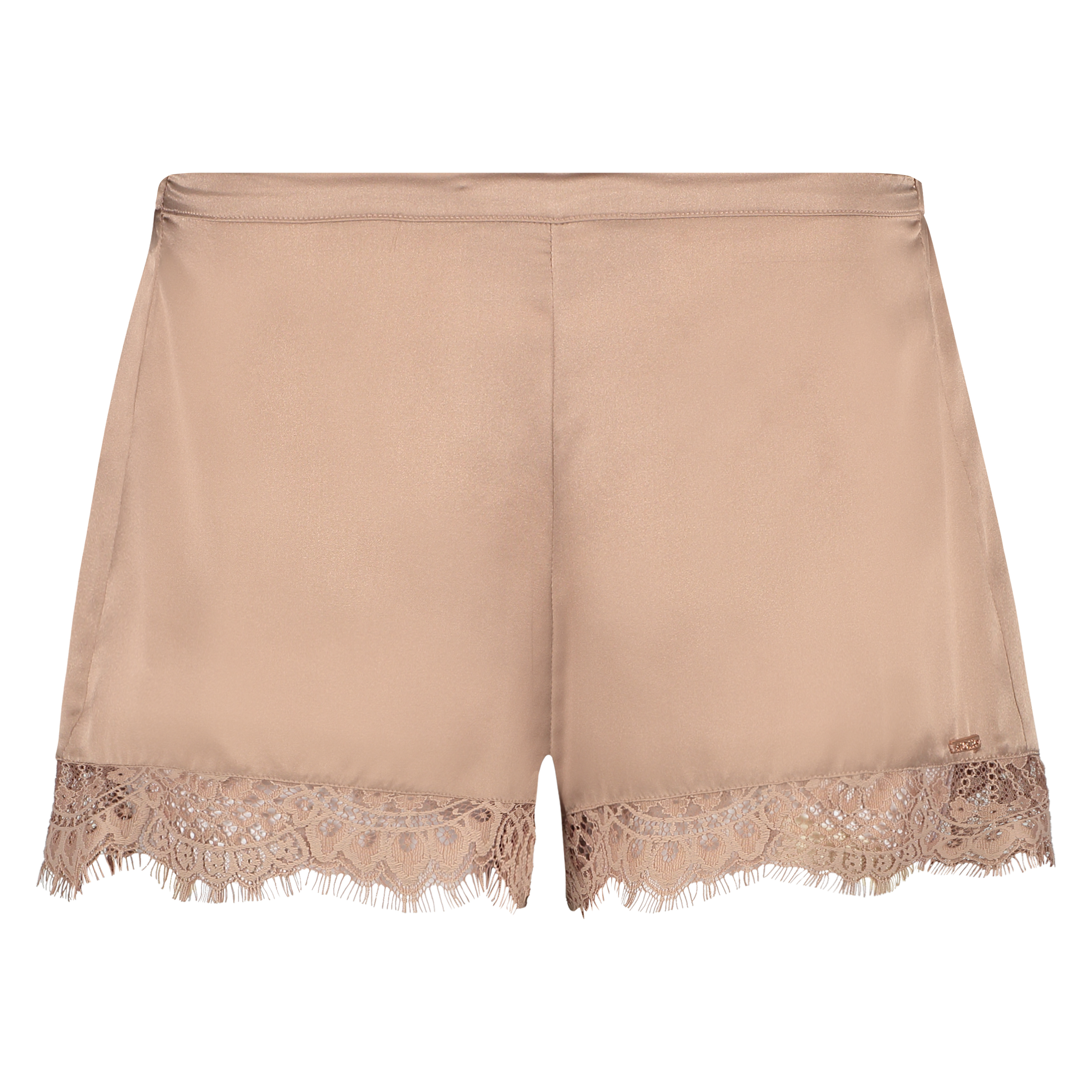 Scallop Lace silk pyjama shorts, Pink, main