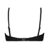 Crochet padded bandeau bikini top, Black