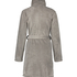Zip Fleece Bathrobe, Grey