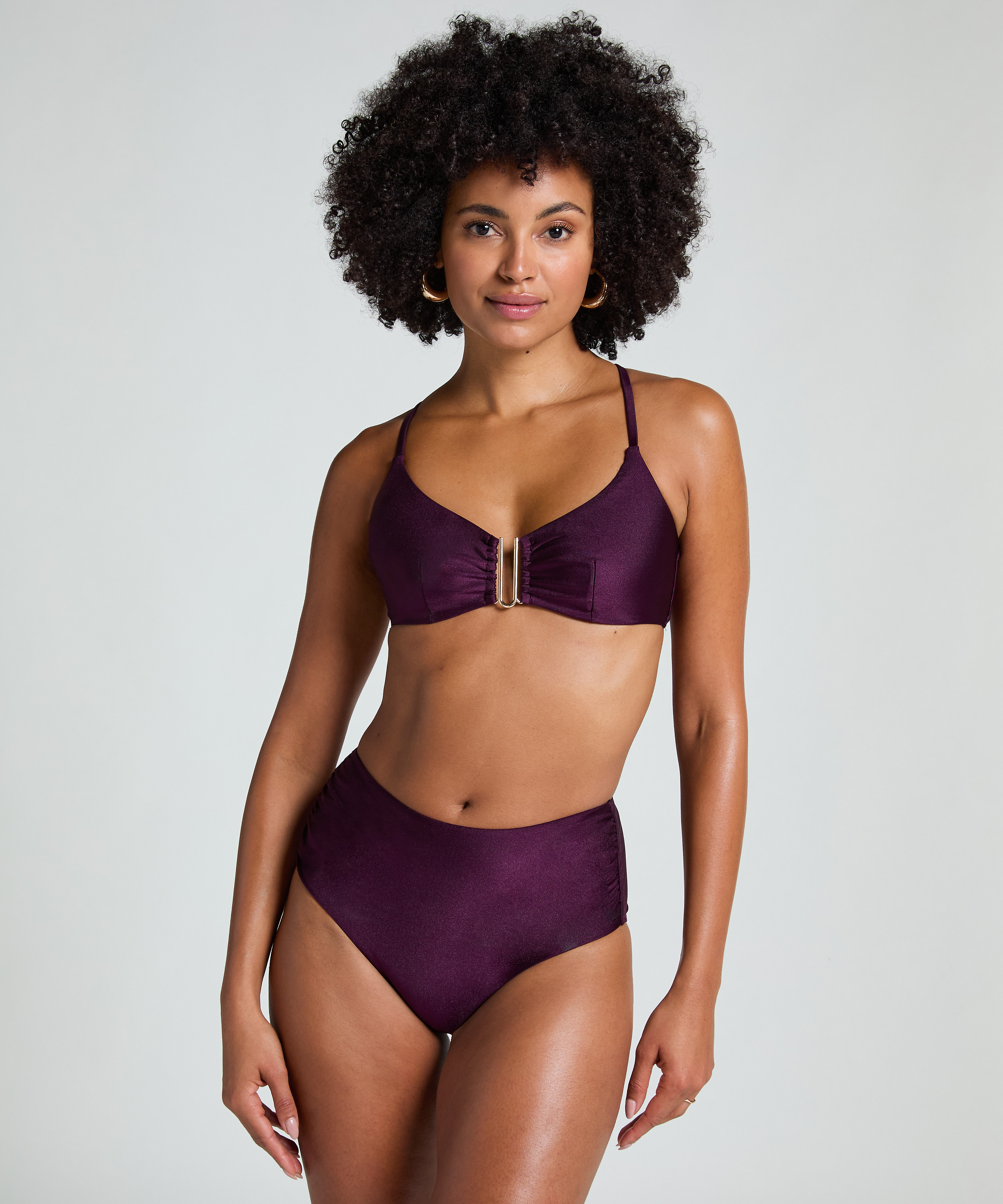 Costa Bikini Crop Top, Purple, main