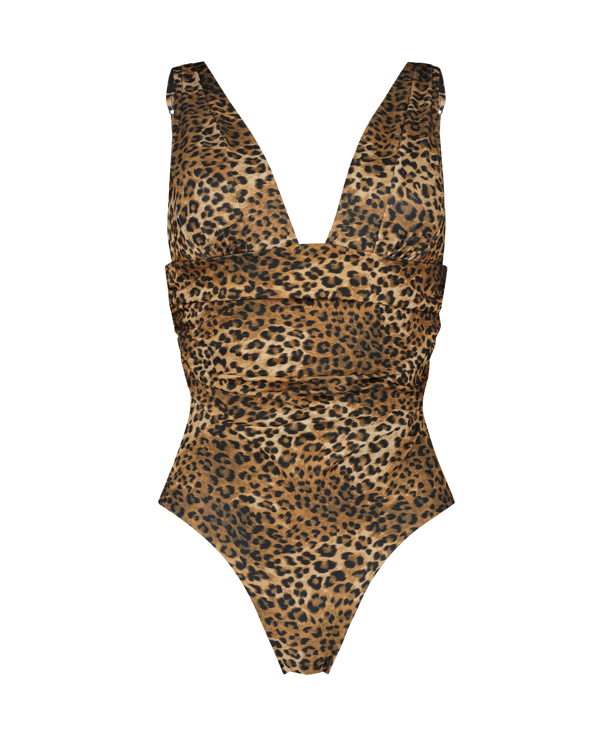 Leopard swimsuit, Brown, main
