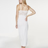 Long slip dress Modal lace, White