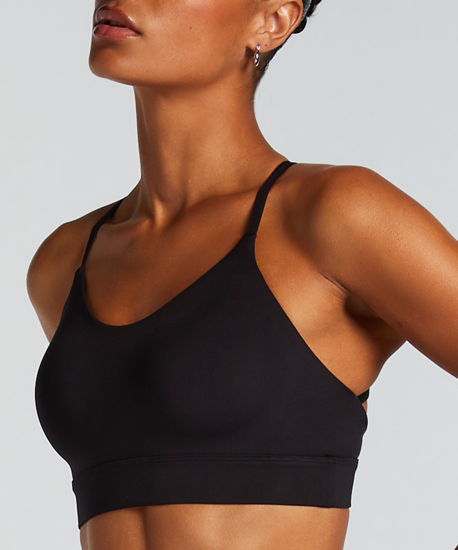 HKMX Sports Bra Level 1, Black, main