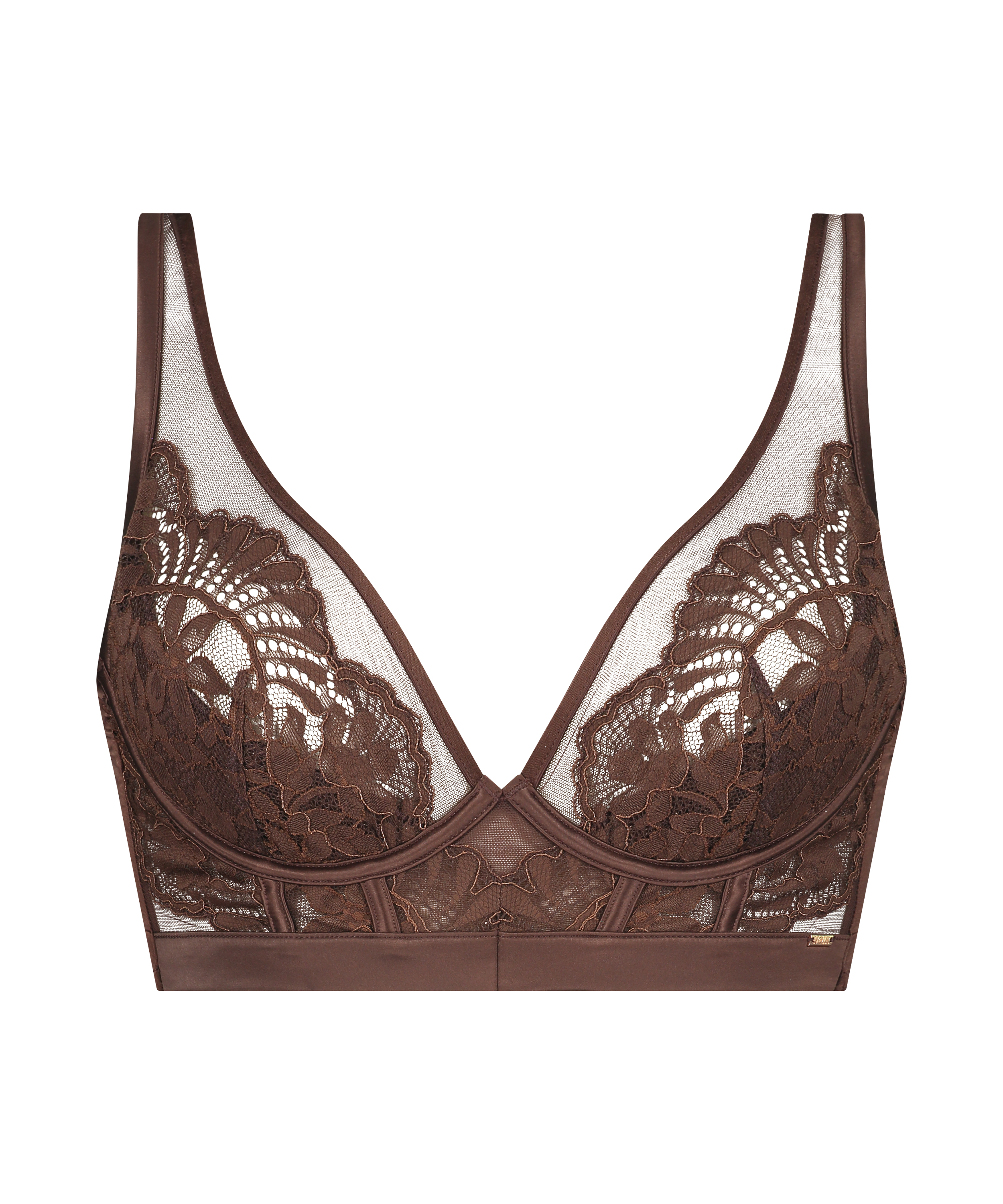 Indigo Non-Padded Underwired Bra, Brown, main