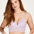 Shiloh Padded Non-wired Longline Bra, Purple