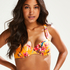 Orchid padded underwired bikini top, Yellow