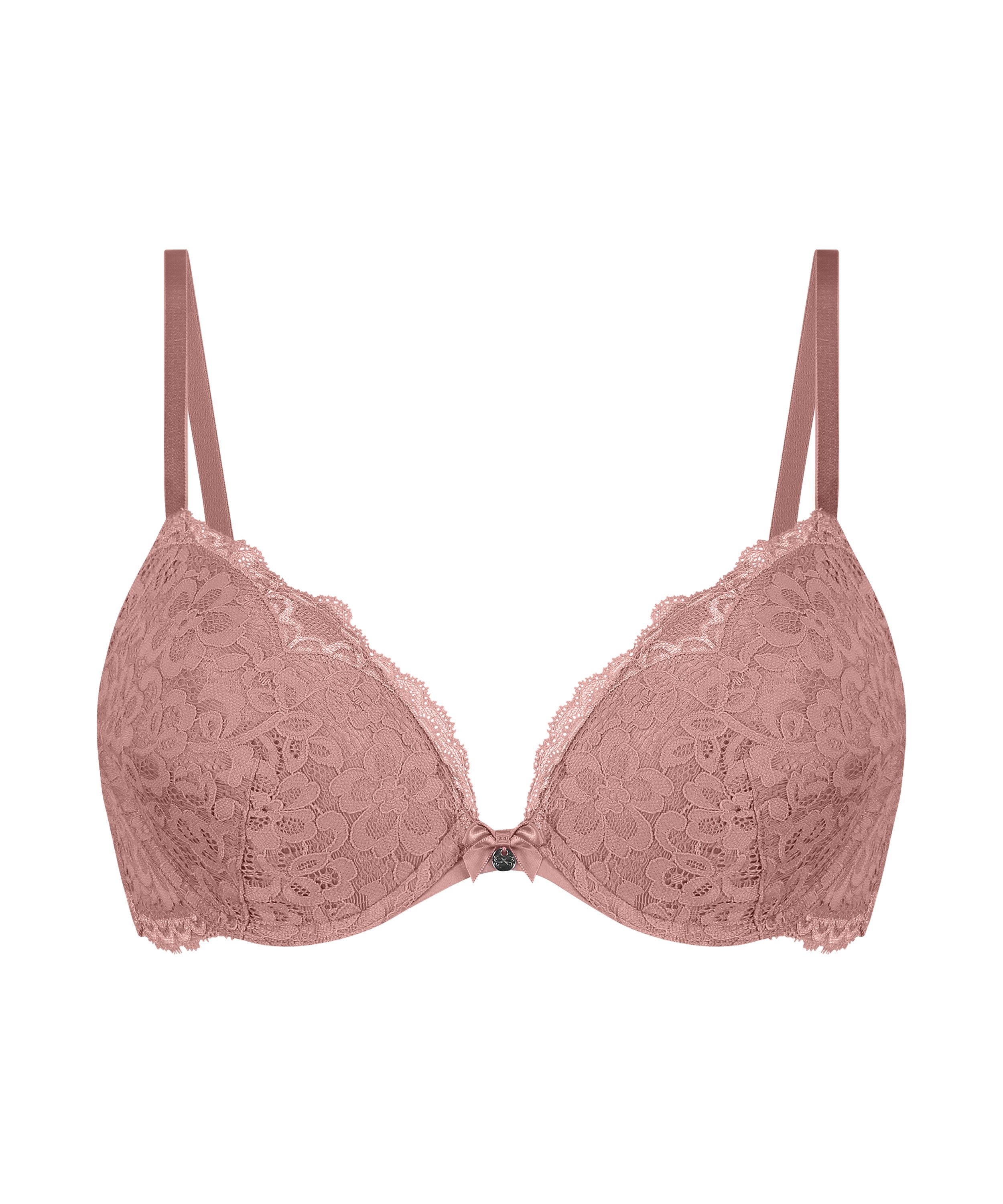 Marine Padded Underwired Push-Up Bra, Pink, main