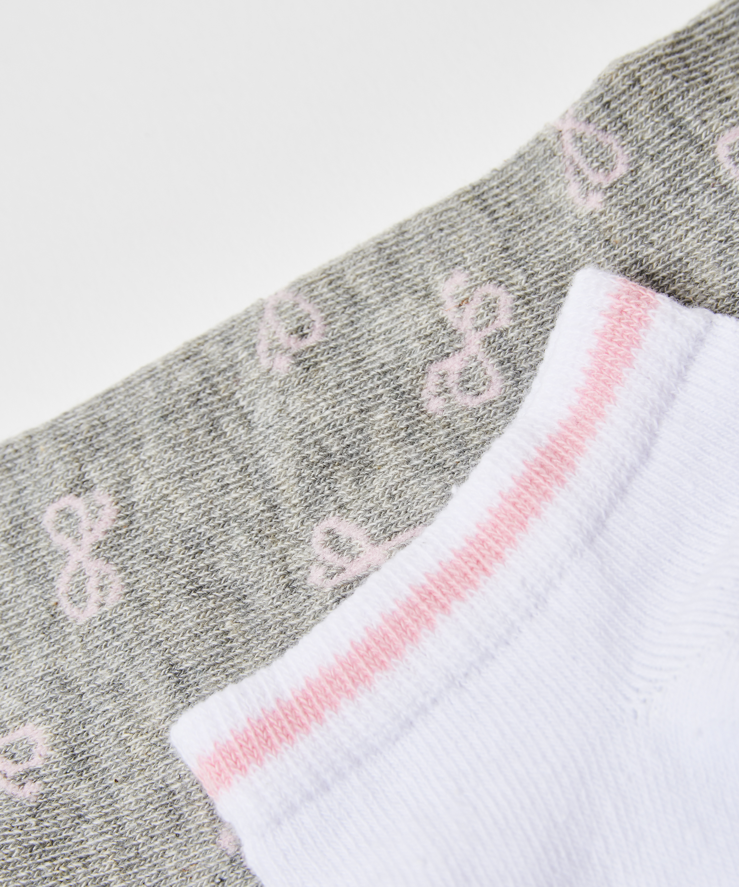 2-Pack Cotton Trainer Liners, Grey, main