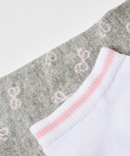 2-Pack Cotton Trainer Liners, Grey