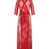 Long Allover Lace Kimono, Red