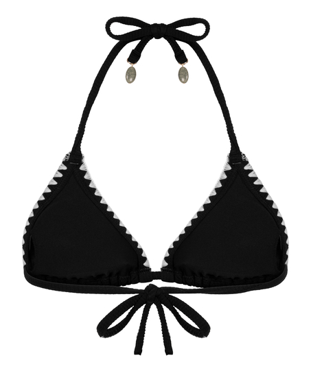 Kenya Triangle Bikini Top, Black